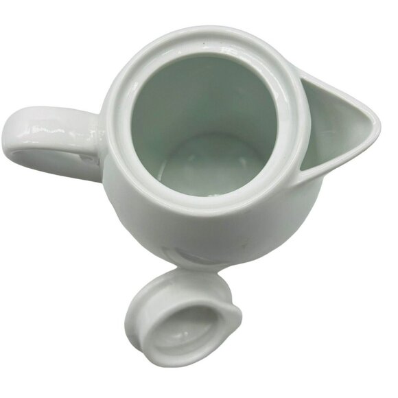 Starbucks White Gold Scroll 2015 Ceramic Coffee Tea Pot 30 oz 900ml - Picture 5 of 8